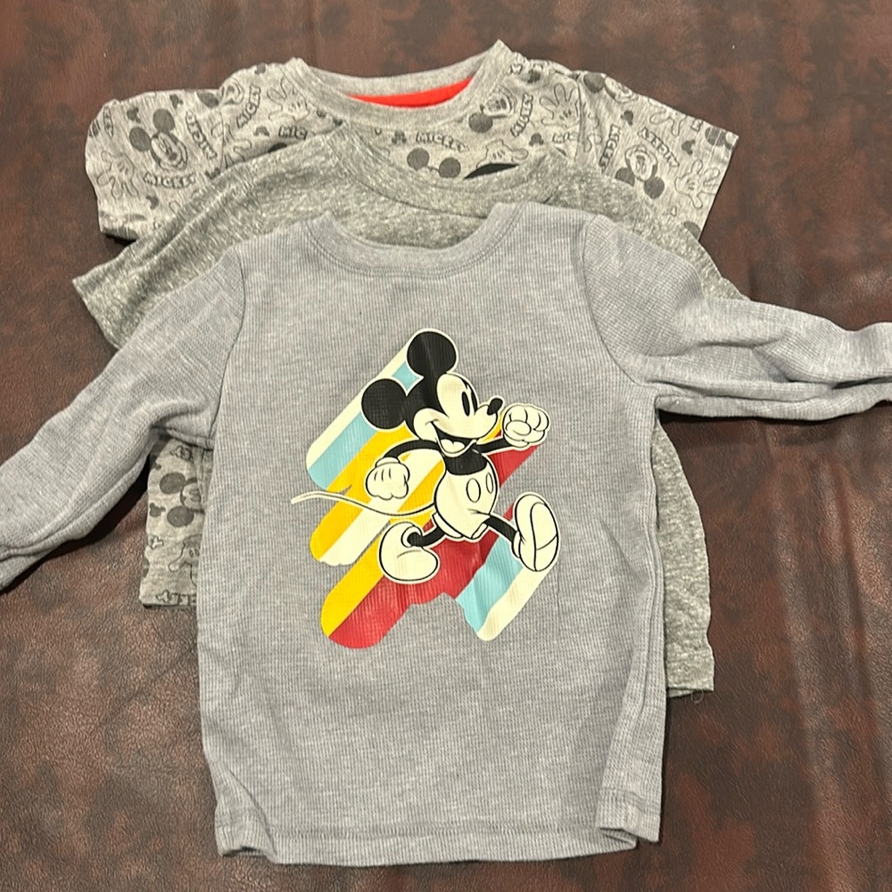 Boys Infant Mickey Mouse 3pc tee/waffle knit shirt set